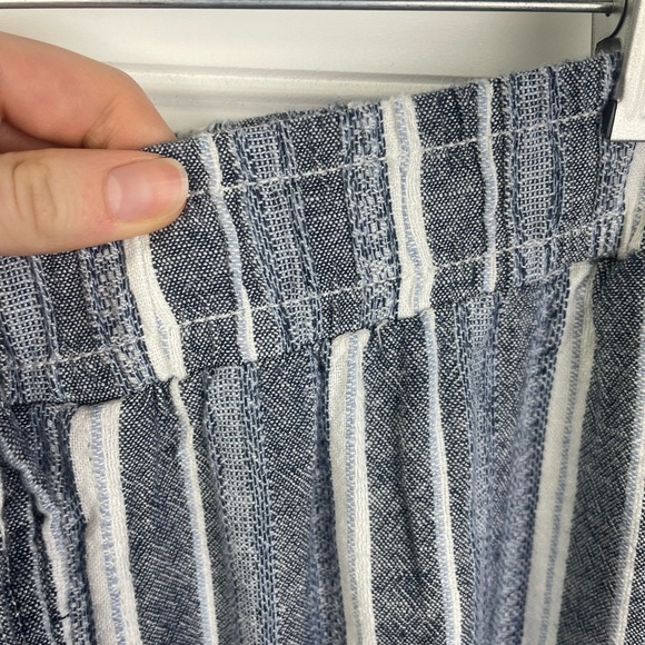 Briggs Women’s Striped Linen Blend Wide-Leg Pull On Pants Size XL GUC - Picture 5 of 8